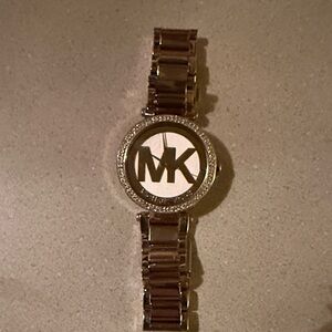 Michael Kors Gold-Tone MK Logo Watch